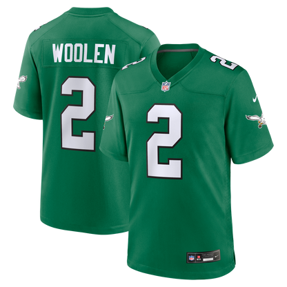 Men's Philadelphia Eagles Tariq Woolen Nike Kelly Green Alternate Game Jersey