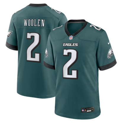 Men's Philadelphia Eagles Tariq Woolen Nike Midnight Green Team Game Jersey