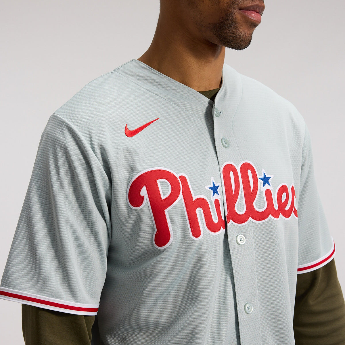 Men's Philadelphia Phillies Bryce Harper Nike Gray Road Replica Jersey