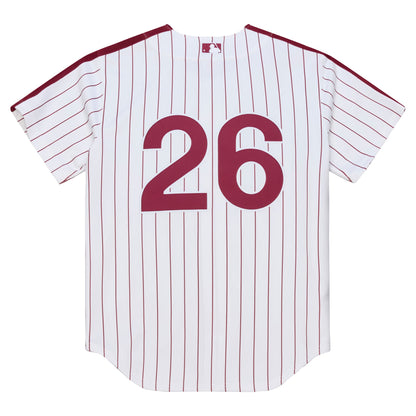 Men's Philadelphia Phillies Chase Utley Mitchell & Ness White 2003 Cooperstown Collection Authentic Jersey