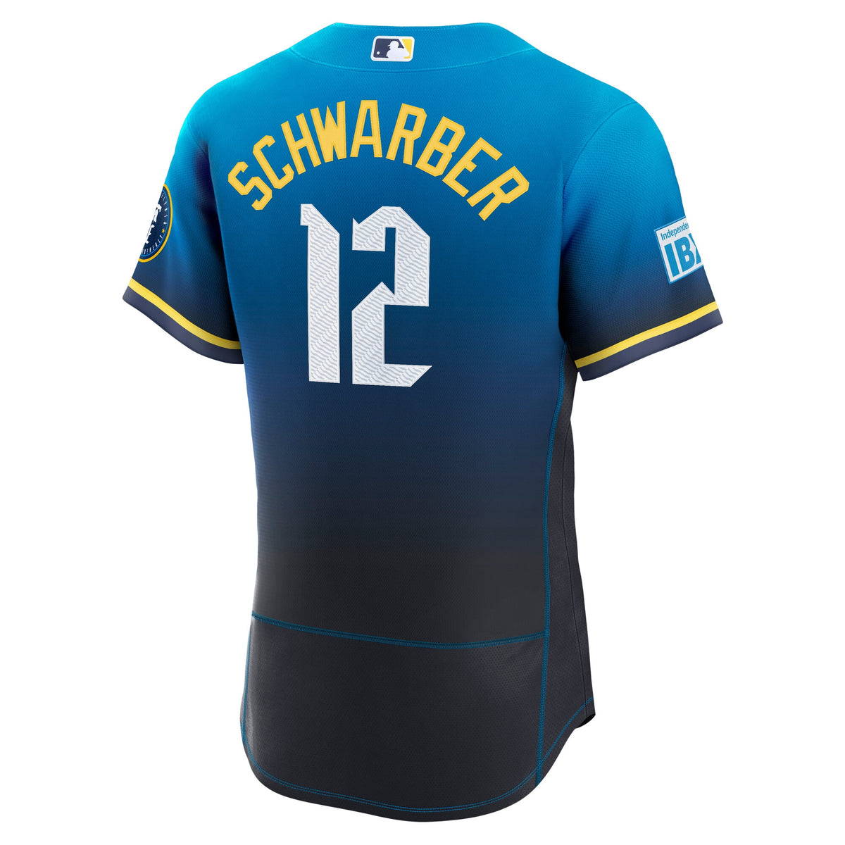 Men's Philadelphia Phillies Kyle Schwarber Nike Navy City Connect Authentic Sponsor Patch Jersey