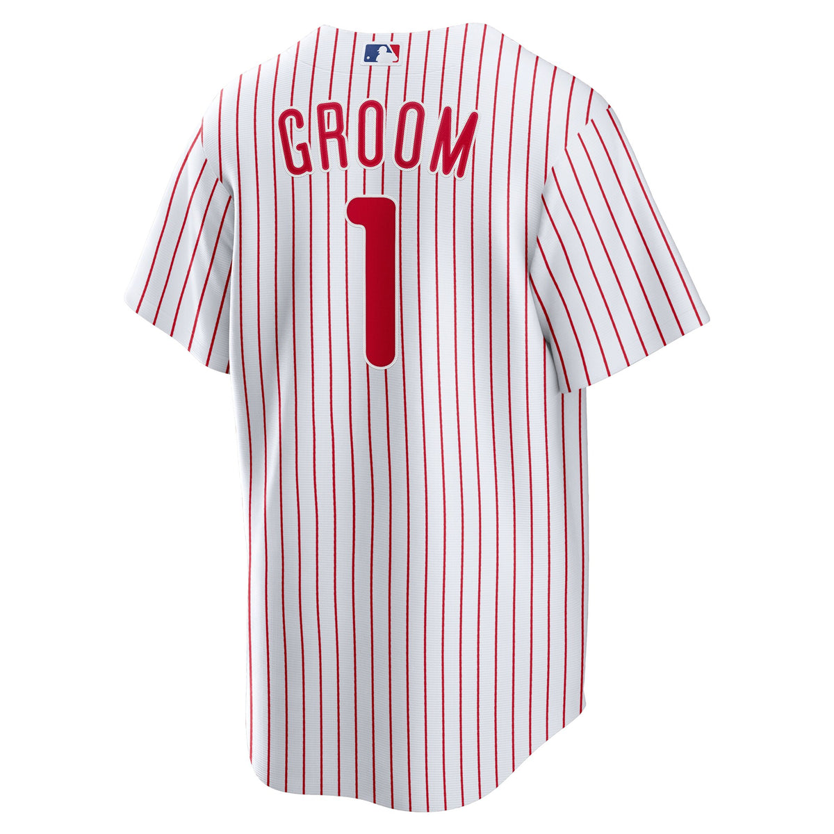 Men's Philadelphia Phillies Nike White #1 Groom Home Replica Jersey