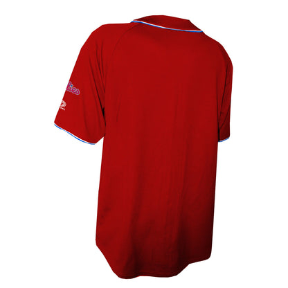 Men's Philadelphia Phillies Stitches Red Team Color Full-Button Fashion Jersey