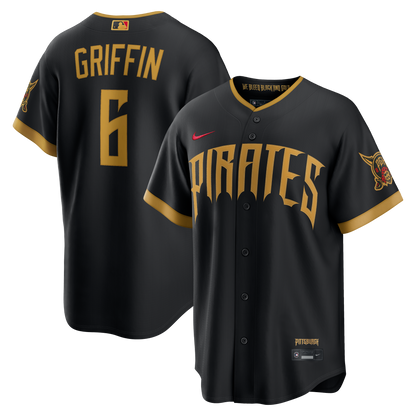 Men's Pittsburgh Pirates Konnor Griffin Nike Black 2026 City Connect Stadium Jersey