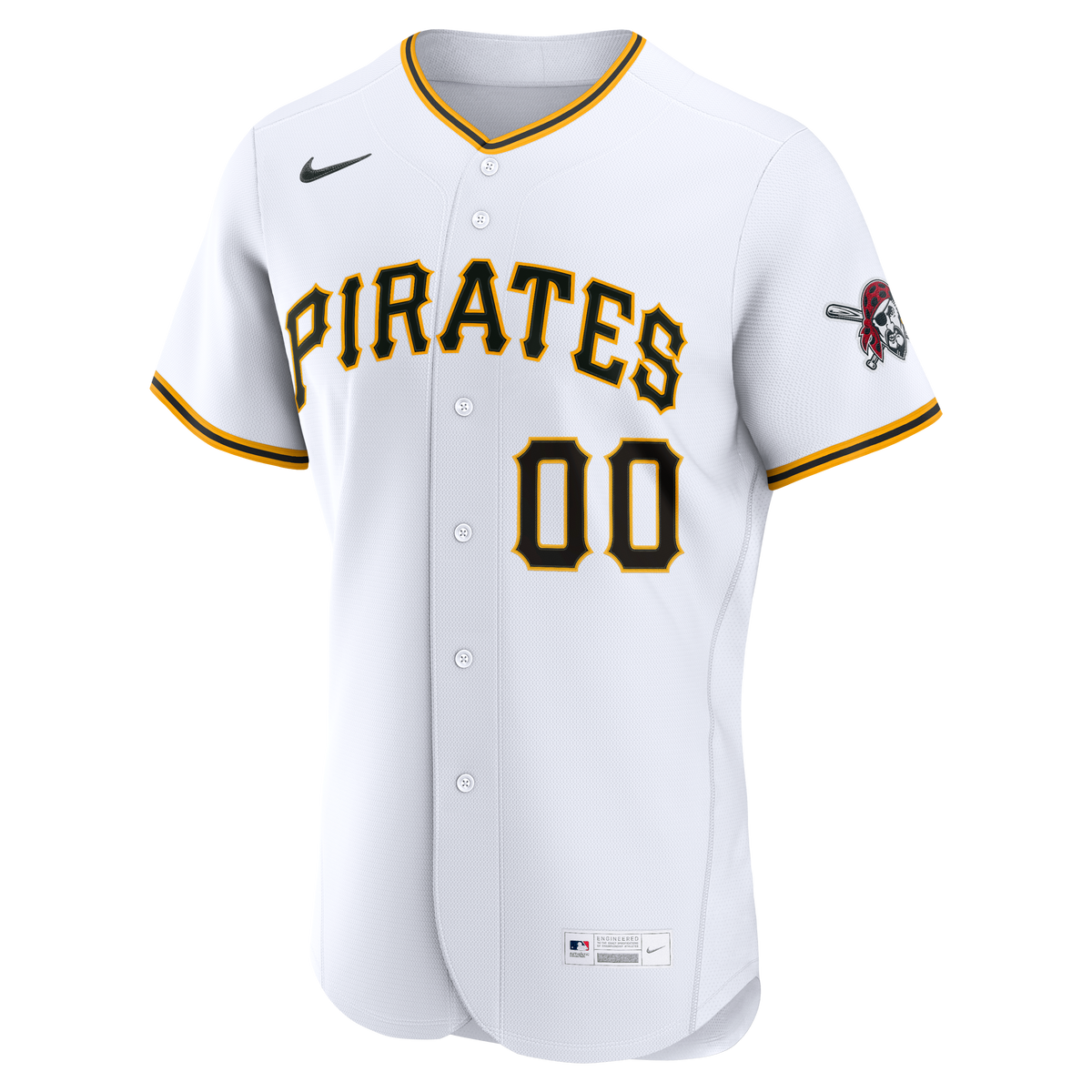 Men's Pittsburgh Pirates Nike White Home Authentic Custom Jersey