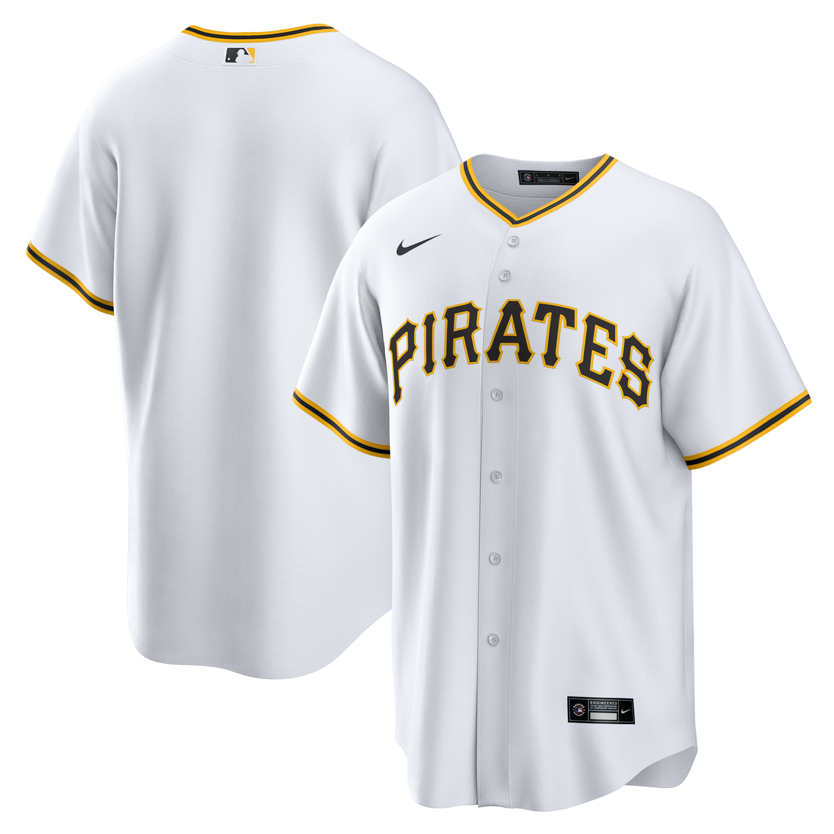 Men's Pittsburgh Pirates Nike White Home Big & Tall Replica Jersey