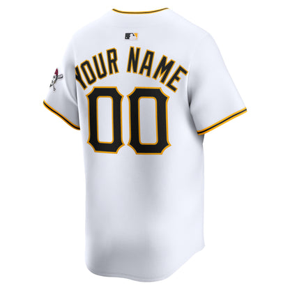 Men's Pittsburgh Pirates Nike White Home Limited Custom Jersey