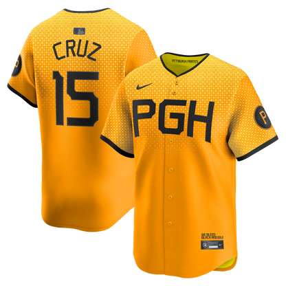 Men's Pittsburgh Pirates Oneil Cruz Nike Gold City Connect Limited Jersey