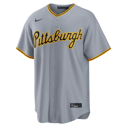 Men's Pittsburgh Pirates Paul Skenes Nike Gray Road Replica Jersey