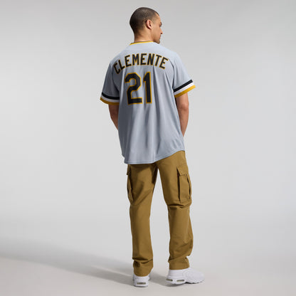 Men's Pittsburgh Pirates Roberto Clemente Nike Gray Throwback Cooperstown Collection Limited Jersey