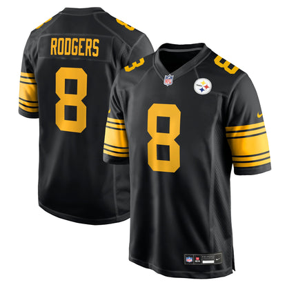 Men's Pittsburgh Steelers Aaron Rodgers Nike Black Alternate Game Jersey