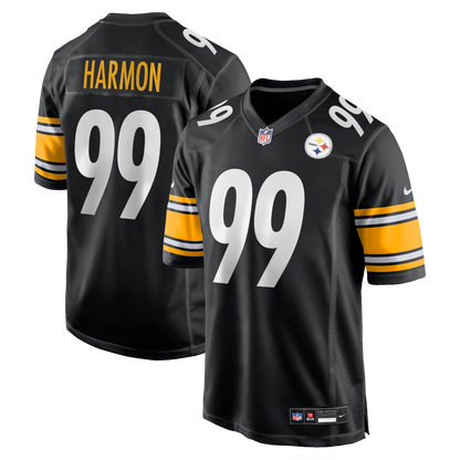 Men's Pittsburgh Steelers Derrick Harmon Nike Black Game Player Jersey
