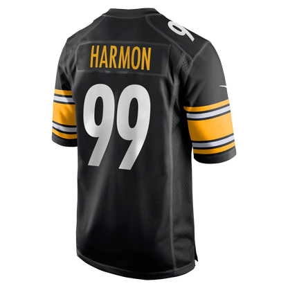 Men's Pittsburgh Steelers Derrick Harmon Nike Black Game Player Jersey