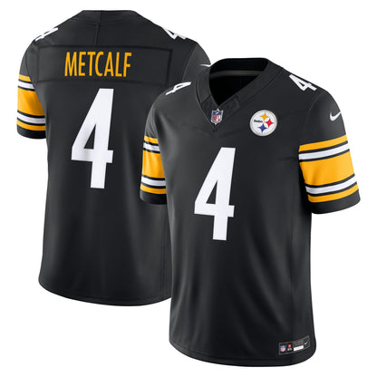 Men's Pittsburgh Steelers DK Metcalf Nike Black Team Vapor F.U.S.E. Stitched Limited Jersey