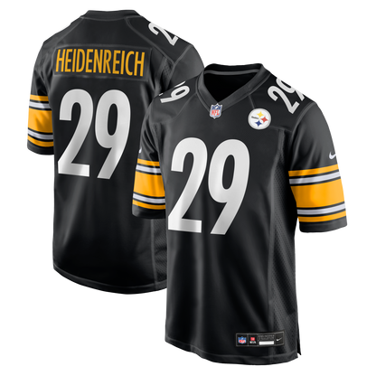 Men's Pittsburgh Steelers Eli Heidenreich Nike Black Team Game Jersey