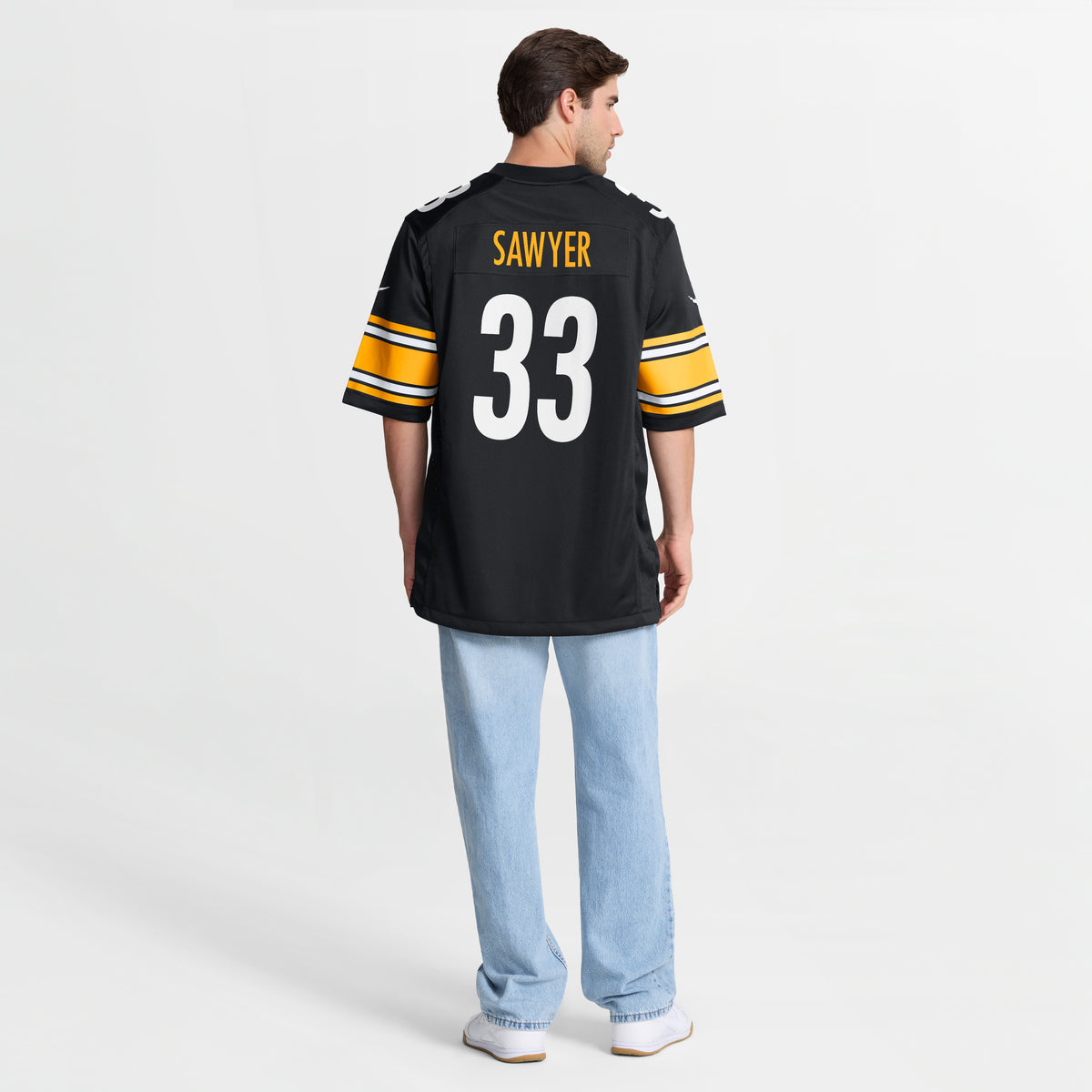 Men's Pittsburgh Steelers Jack Sawyer Nike Black Team Game Jersey