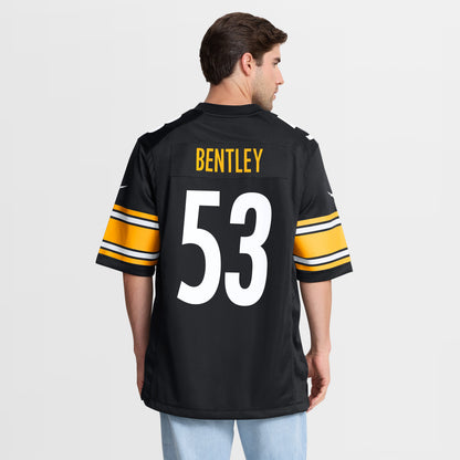 Men's Pittsburgh Steelers JaWhaun Bentley Nike Black Team Game Jersey