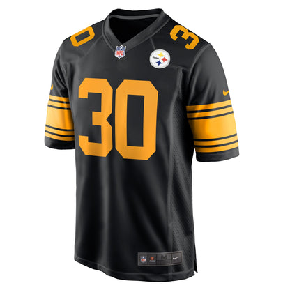 Men's Pittsburgh Steelers Jaylen Warren Nike Black Alternate Game Jersey