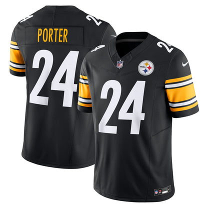 Men's Pittsburgh Steelers Joey Porter Jr. Nike Black Vapor F.U.S.E. Limited Jersey