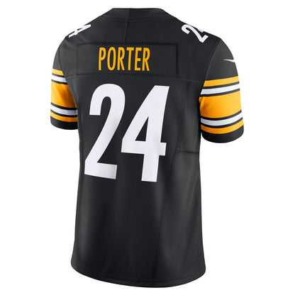 Men's Pittsburgh Steelers Joey Porter Jr. Nike Black Vapor F.U.S.E. Limited Jersey