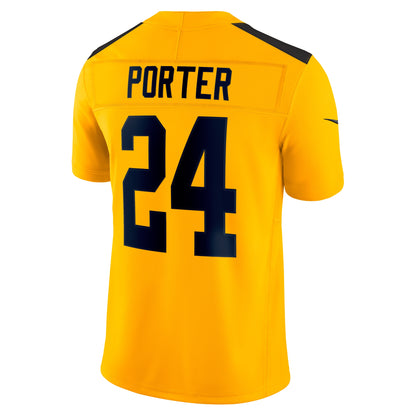 Men's Pittsburgh Steelers Joey Porter Jr. Nike Gold Alternate 1933 Throwback Vapor F.U.S.E. Limited Jersey