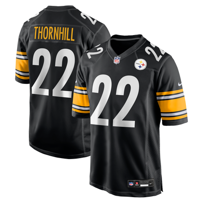 Men's Pittsburgh Steelers Juan Thornhill Nike Black Team Game Jersey