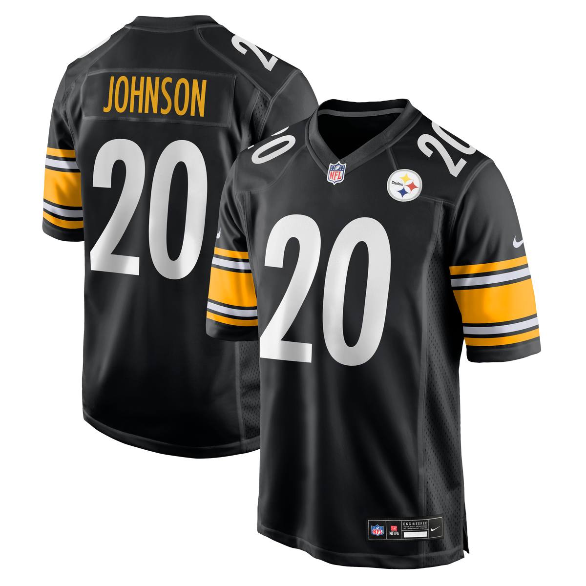 Men's Pittsburgh Steelers Kaleb Johnson Nike Black Team Game Jersey