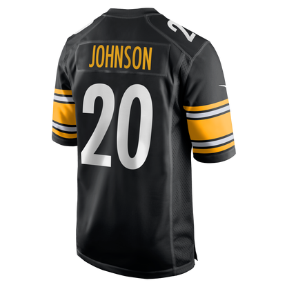 Men's Pittsburgh Steelers Kaleb Johnson Nike Black Team Game Jersey
