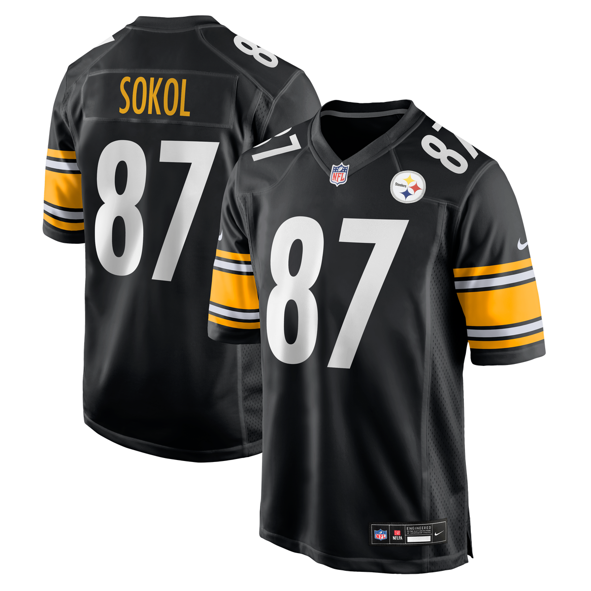 Men's Pittsburgh Steelers Matt Sokol Nike Black Team Game Jersey