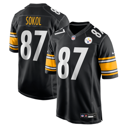 Men's Pittsburgh Steelers Matt Sokol Nike Black Team Game Jersey