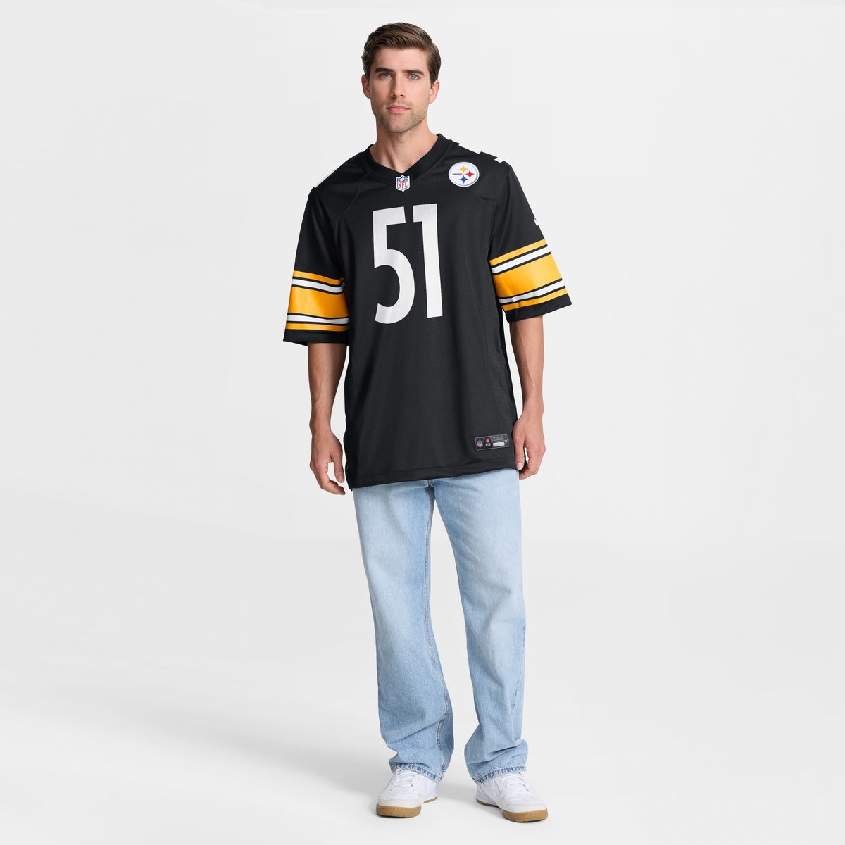 Men's Pittsburgh Steelers Nick Herbig Nike Black Game Jersey