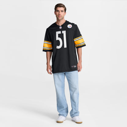 Men's Pittsburgh Steelers Nick Herbig Nike Black Game Jersey