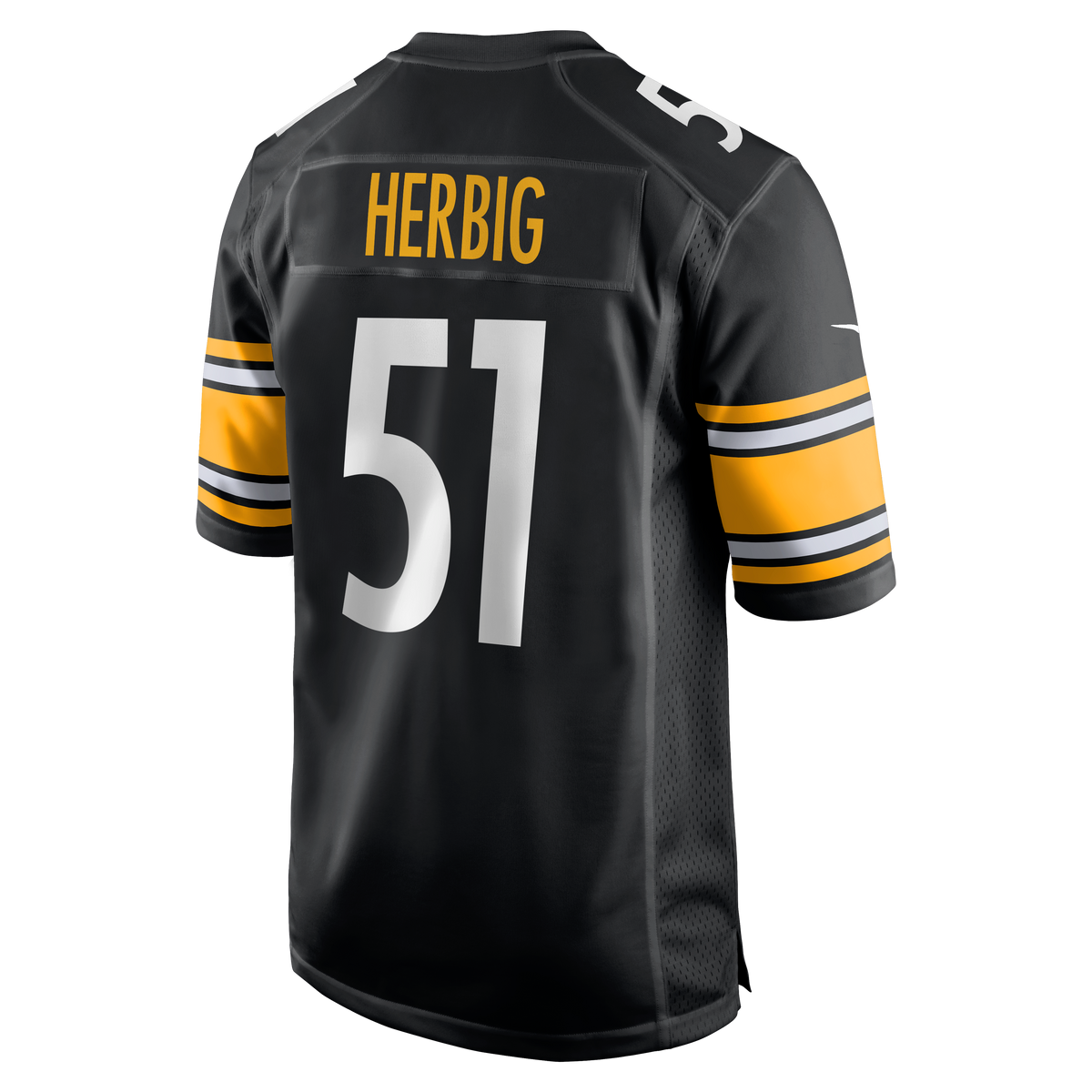 Men's Pittsburgh Steelers Nick Herbig Nike Black Game Jersey