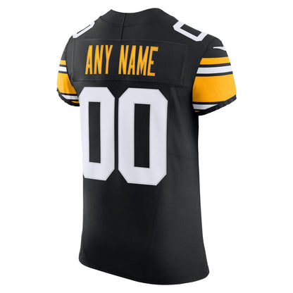 Men's Pittsburgh Steelers Nike Black Vapor F.U.S.E. Elite Custom Jersey