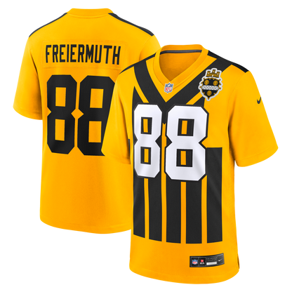 Men's Pittsburgh Steelers Pat Freiermuth Nike Gold Alternate 1933 Throwback Game Jersey