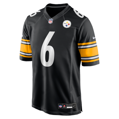 Men's Pittsburgh Steelers Patrick Queen Nike Black Game Jersey