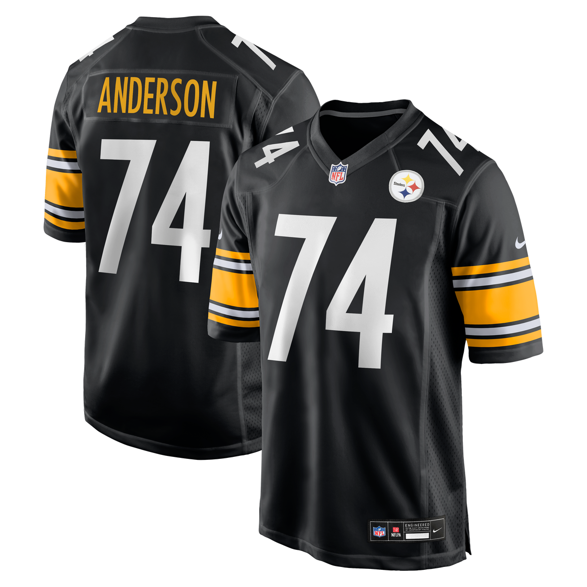 Men's Pittsburgh Steelers Spencer Anderson Nike Black Game Jersey