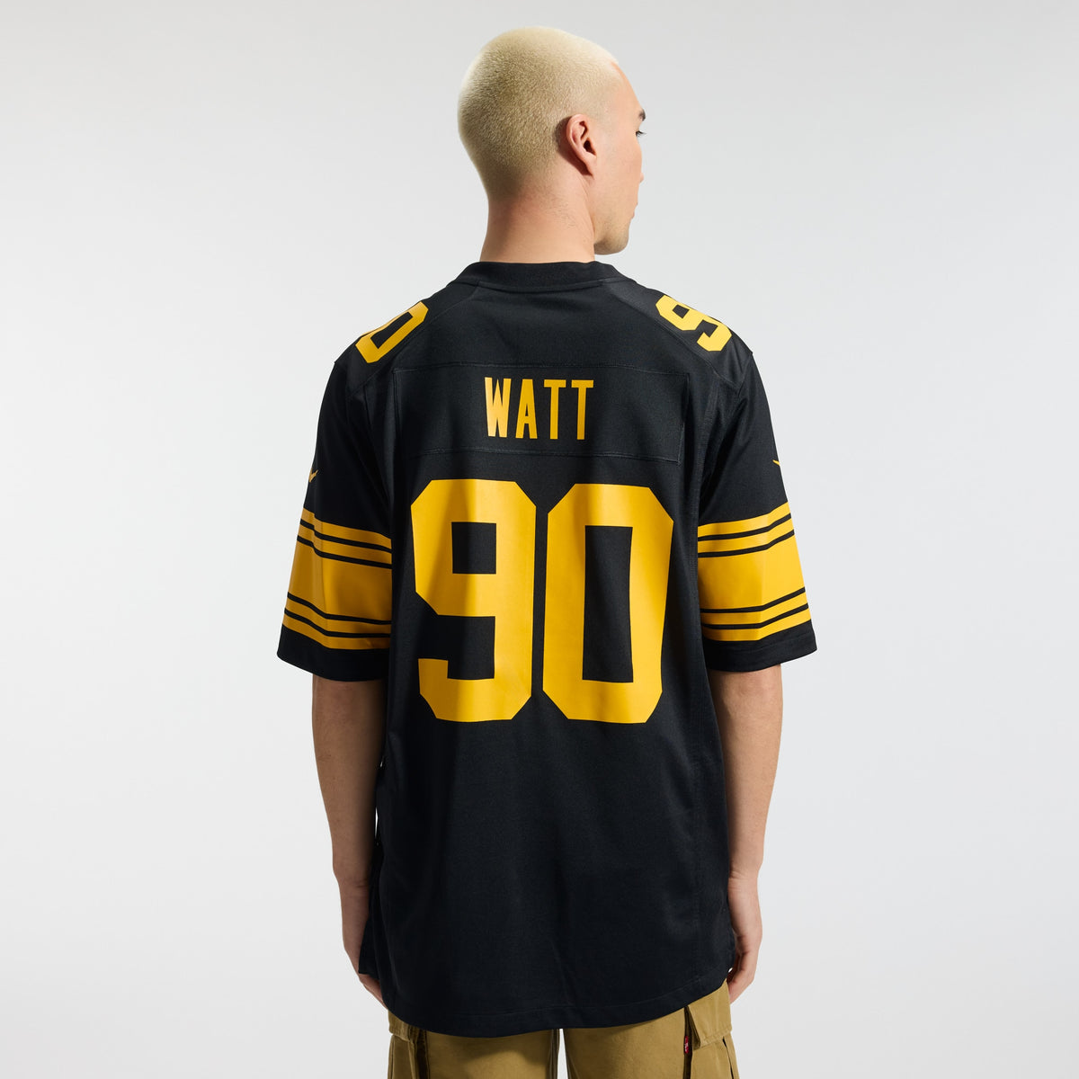 Men's Pittsburgh Steelers T.J. Watt Nike Black Alternate Game Jersey