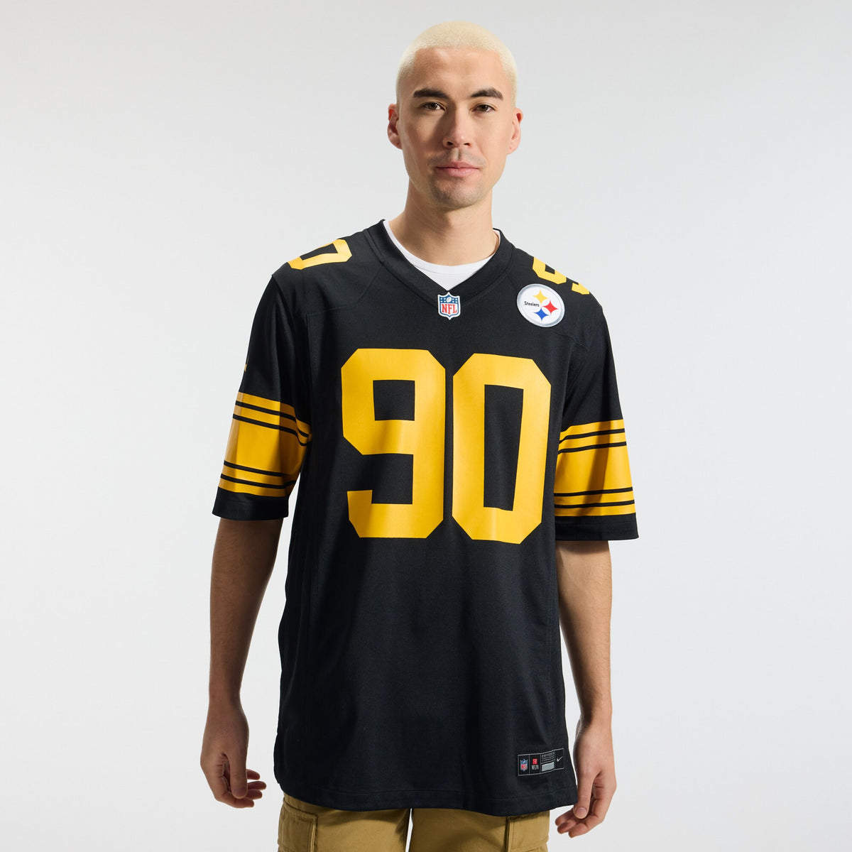 Men's Pittsburgh Steelers T.J. Watt Nike Black Alternate Game Jersey