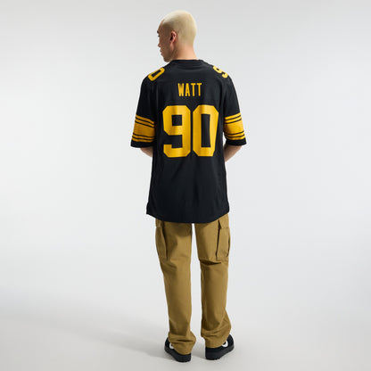Men's Pittsburgh Steelers T.J. Watt Nike Black Alternate Game Jersey