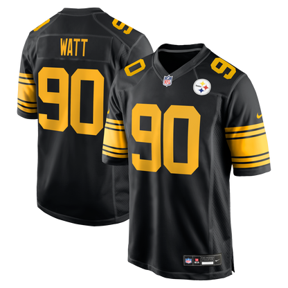 Men's Pittsburgh Steelers T.J. Watt Nike Black Alternate Game Jersey