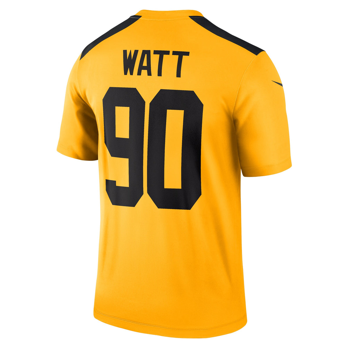Men's Pittsburgh Steelers T.J. Watt Nike Gold Alternate 1933 Throwback Legend Player Performance Top