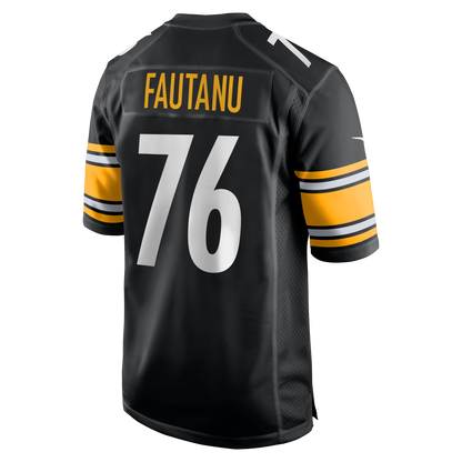 Men's Pittsburgh Steelers Troy Fautanu Nike Black Player Game Jersey