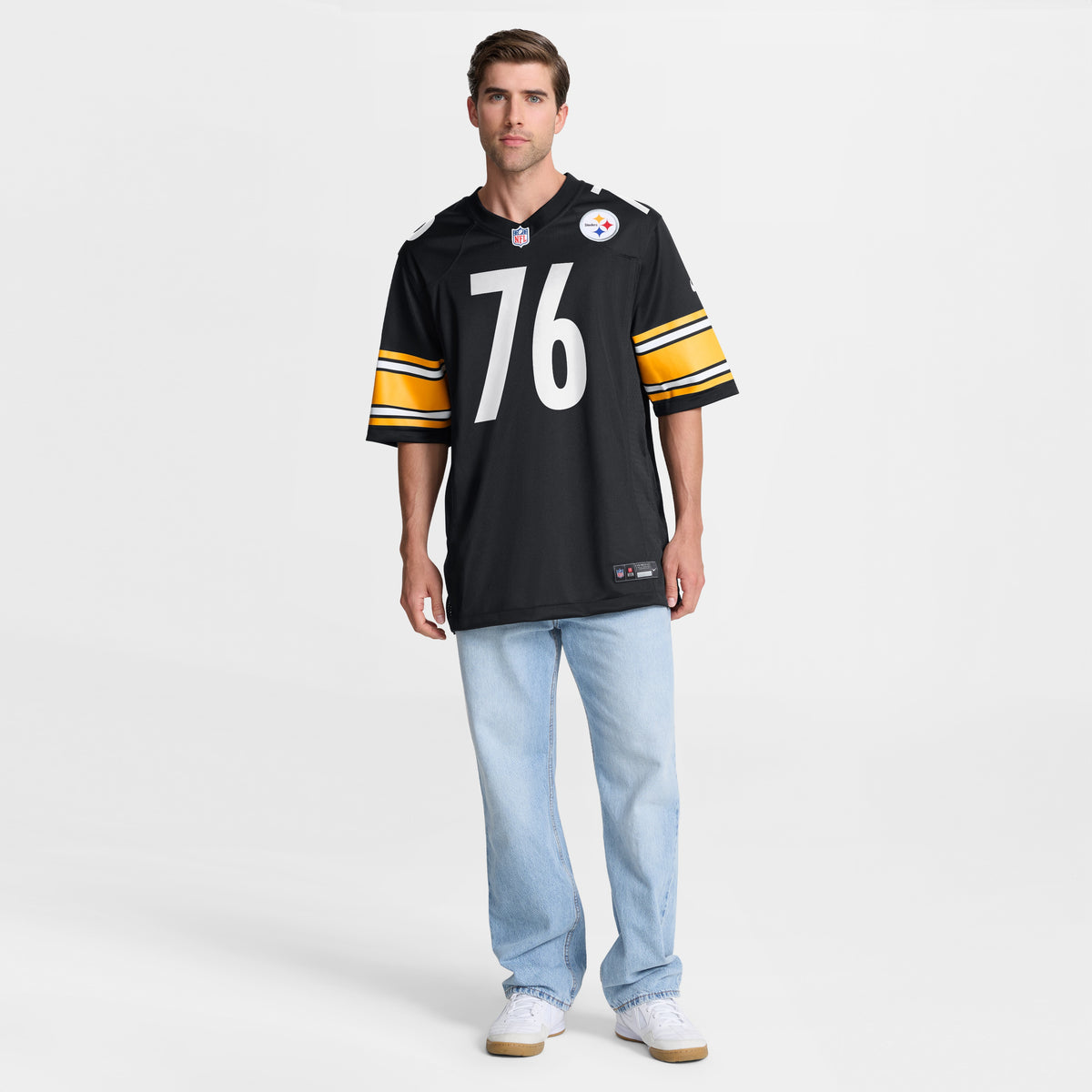 Men's Pittsburgh Steelers Troy Fautanu Nike Black Player Game Jersey