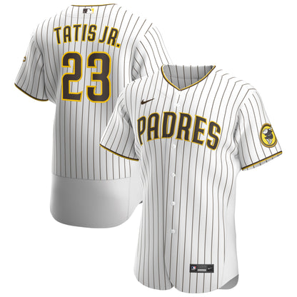 Men's San Diego Padres Fernando Tatí­s Jr. Nike White/Brown Home Authentic Player Jersey