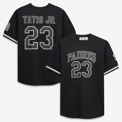 Men's San Diego Padres Fernando Tatis Jr. Fanatics Black/White Big & Tall Heavyweight Mesh Jersey
