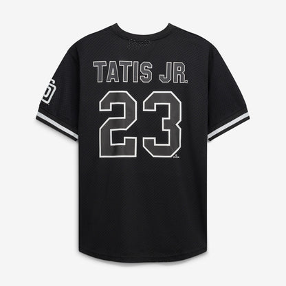 Men's San Diego Padres Fernando Tatis Jr. Fanatics Black/White Big & Tall Heavyweight Mesh Jersey