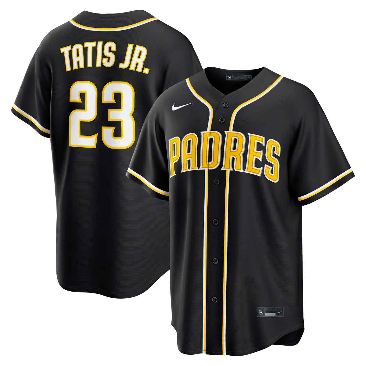 Men's San Diego Padres Fernando Tatis Jr. Nike Fashion Replica Black Out Jersey