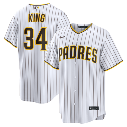Men's San Diego Padres Michael King Nike White Home Replica Jersey