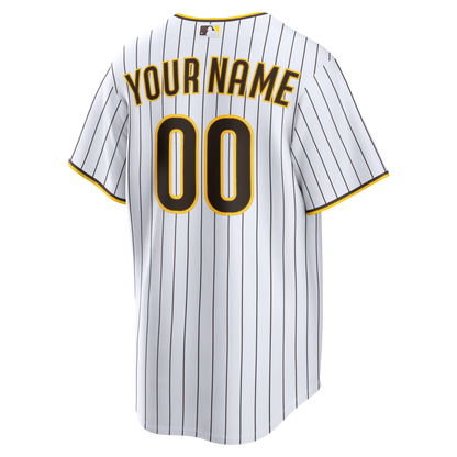 Men's San Diego Padres Nike White Home Replica Custom Jersey